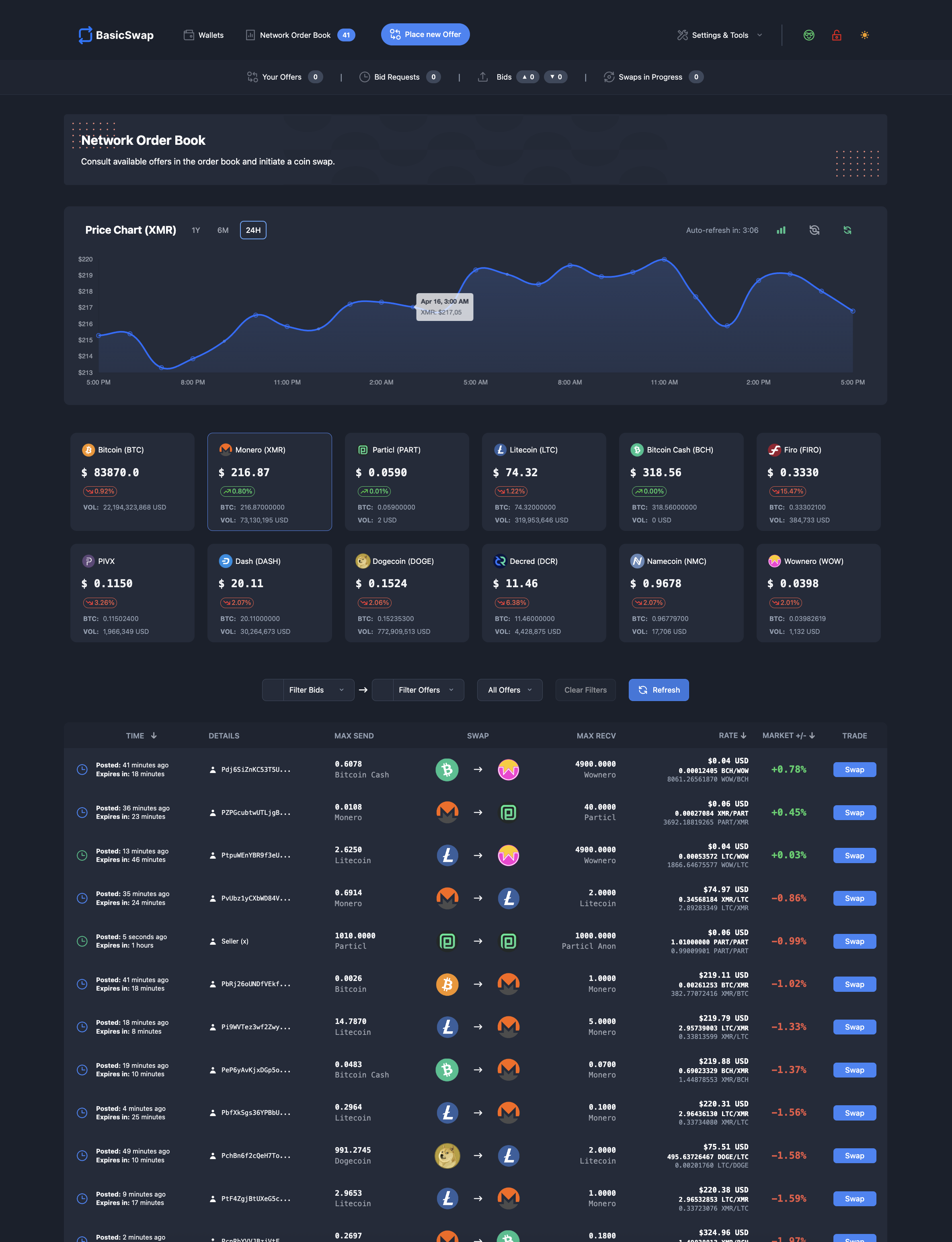 BasicSwap Update Screenshot 1